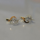 Срібні сережки з золотими накладками