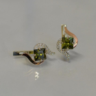 Срібні сережки з золотими накладками