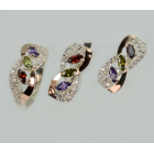 Серебряный гарнитур с золотыми пластинами