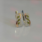 Серебряные серьги с золотыми пластинами