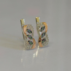 Серебряные серьги с золотыми пластинами