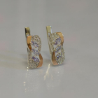 Серебряные серьги с золотыми пластинами