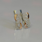 Серебряные серьги с золотыми пластинами