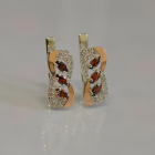 Серебряные серьги с золотыми пластинами