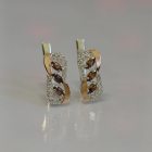 Серебряные серьги с золотыми пластинами