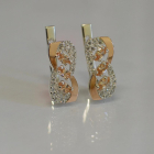 Серебряные серьги с золотыми пластинами