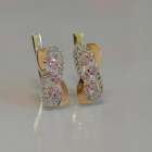 Серебряные серьги с золотыми пластинами