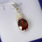 Серебряная подвеска с золотими вставками