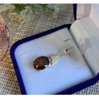 Серебряная подвеска с золотими вставками