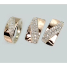 Срібний набір з золотими пластинами