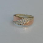 Срібна каблучка з золотими вставками