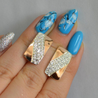 Серьги серебряные с золотом