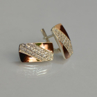 Серьги серебряные с золотом