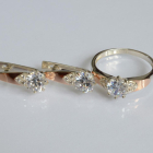 Срібний набір з золотими вставками