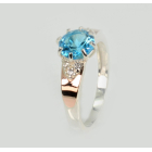 Срібна каблучка з золотими вставками