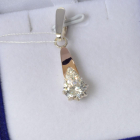 Срібна підвіска з пластинами золота