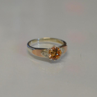 Срібні сережки з золотими вставками