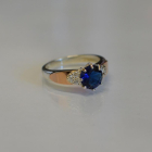 Срібні сережки з золотими вставками