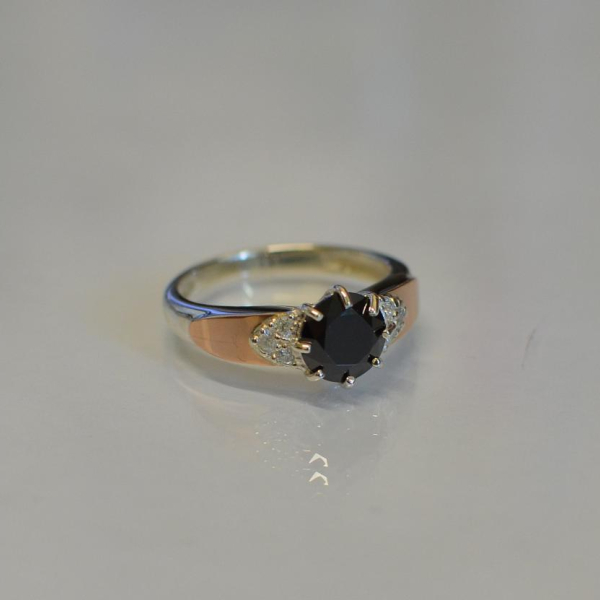 Срібні сережки з золотими вставками