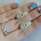 Набір із срібла з золотом