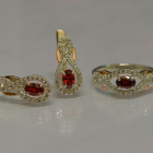 Набір із срібла з золотом