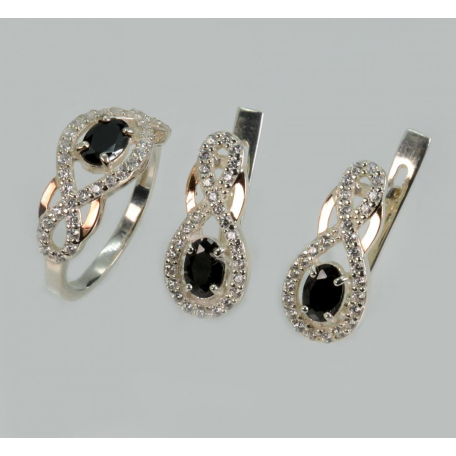 Набор из серебра с золотом