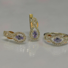 Набір із срібла з золотом