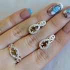 Набір із срібла з золотом