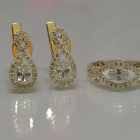 Набір із срібла з золотом