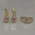 Набір із срібла з золотом