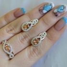 Набір із срібла з золотом