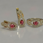 Набір із срібла з золотом