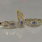 Набір із срібла з золотом