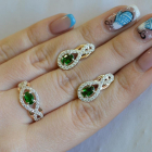 Набір із срібла з золотом