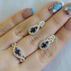 Набір із срібла з золотом