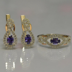 Набір із срібла з золотом