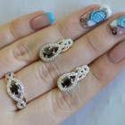 Набір із срібла з золотом