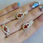 Набір із срібла з золотом