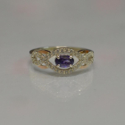 Срібна каблучка з золотими накладками