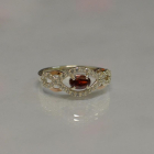 Срібна каблучка з золотими накладками