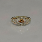 Срібна каблучка з золотими накладками