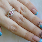 Срібна каблучка з золотими накладками