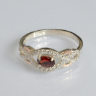 Срібна каблучка з золотими накладками