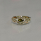 Срібна каблучка з золотими накладками