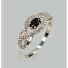 Срібна каблучка з золотими накладками