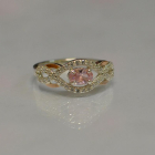 Срібна каблучка з золотими накладками