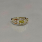 Срібна каблучка з золотими накладками