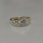 Срібна каблучка з золотими накладками