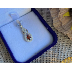 Серебряная подвеска с золотими вставками