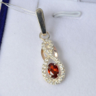 Серебряная подвеска с золотими вставками